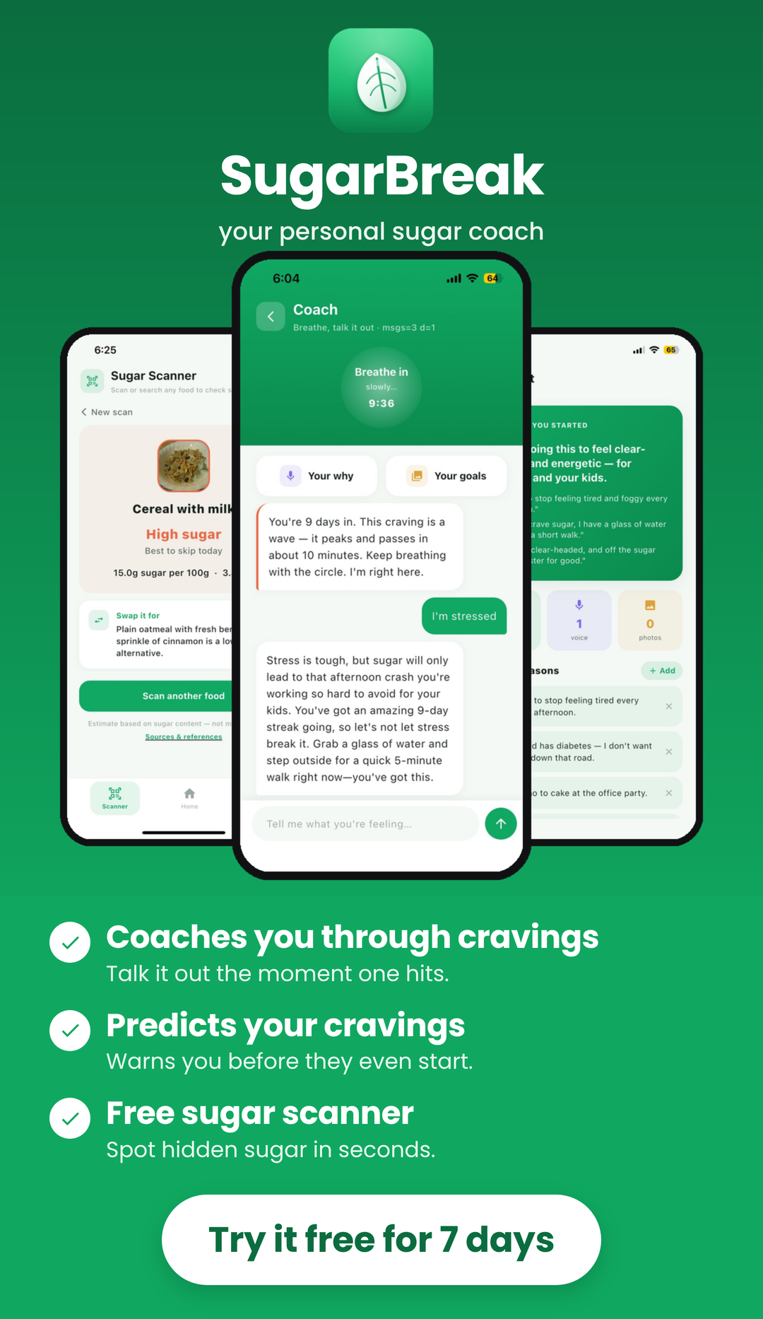 All-in-one sugar quitting app